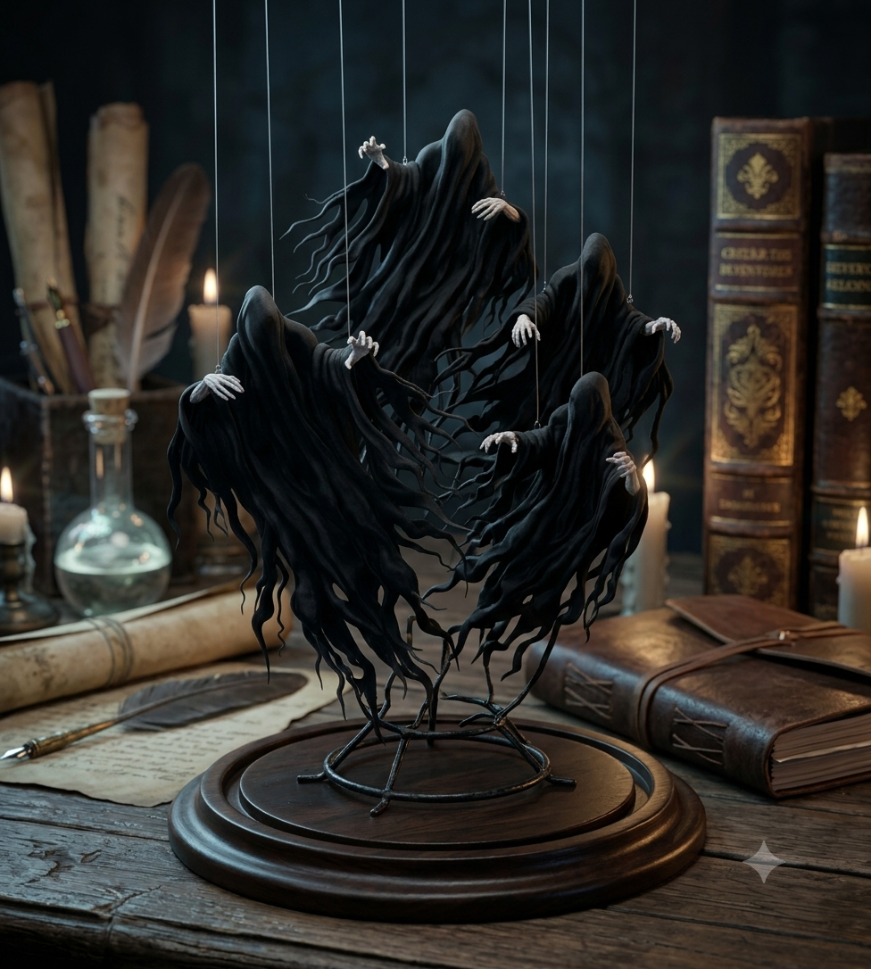 Harry Potter Dementor Floating Desk Sculpture | Deluxe Azkaban Wraith Collectible Display