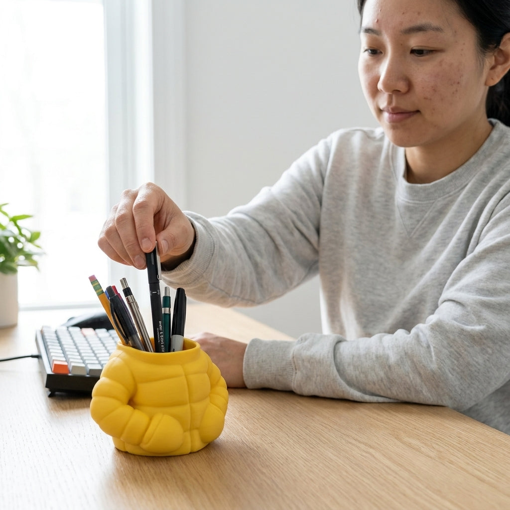 Quilted Pen Holder - detail image