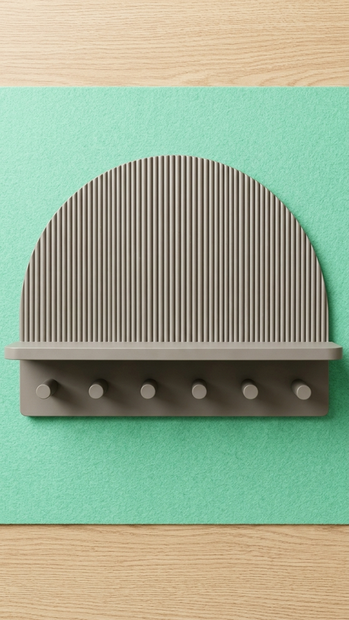 Archline Wall Shelf & Key Holder - angle image