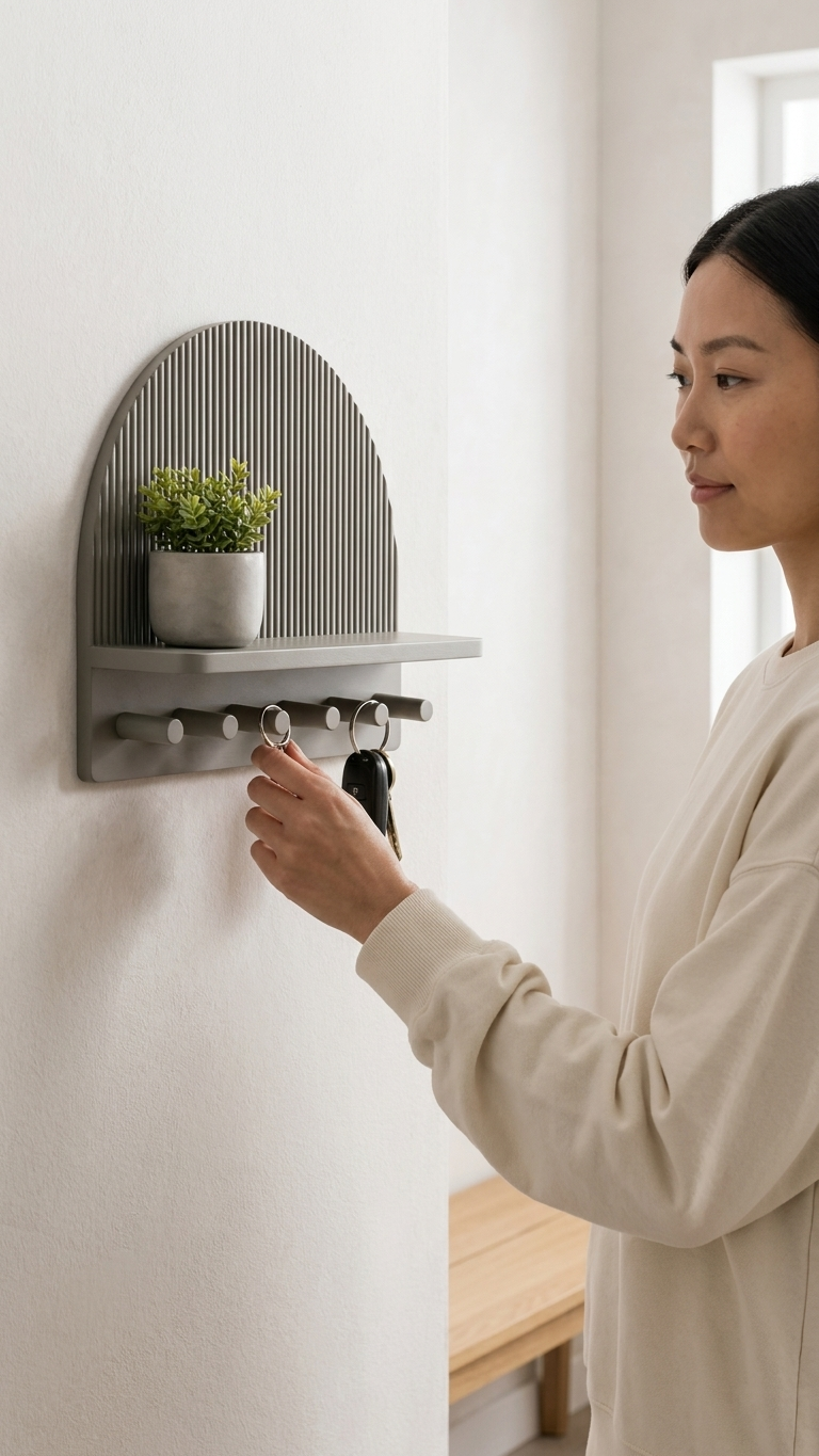 Archline Wall Shelf & Key Holder - detail image