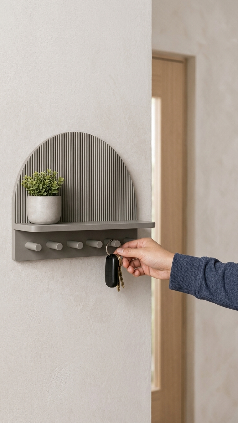 Archline Wall Shelf & Key Holder - lifestyle image