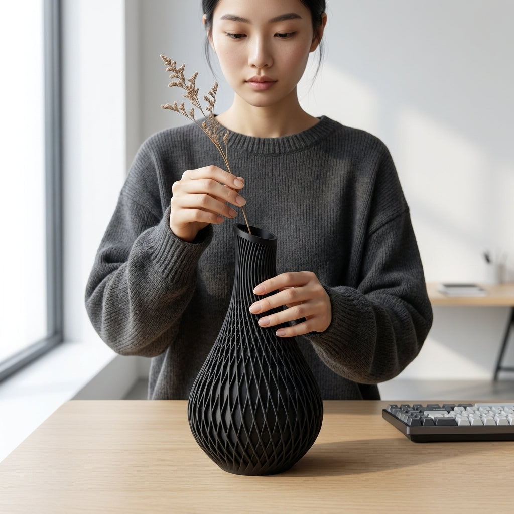 Modern Decorative Spiral Vase - detail image