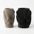 Coastal Flow Sculptural Vase in matte black - main product image