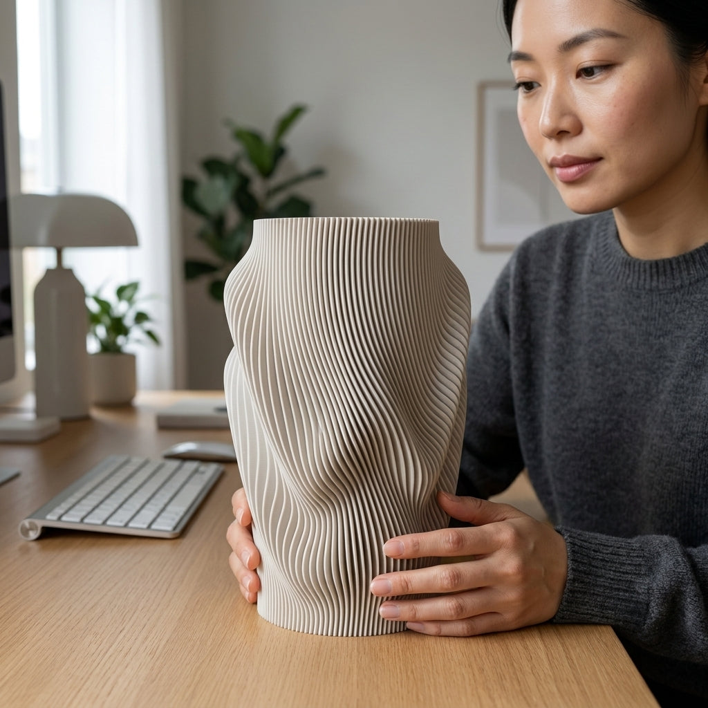 Coastal Flow Sculptural Vase - angle product image
