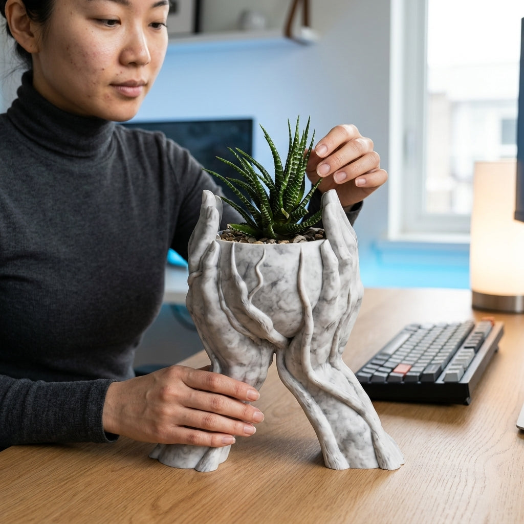 Embrace Sculptural Planter - angle product image