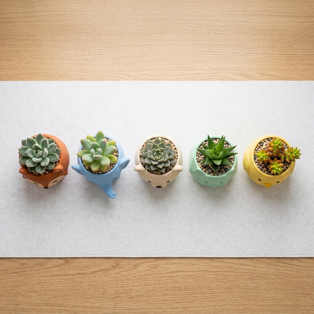 Tiny Pals Succulent Planter Set - angle product image