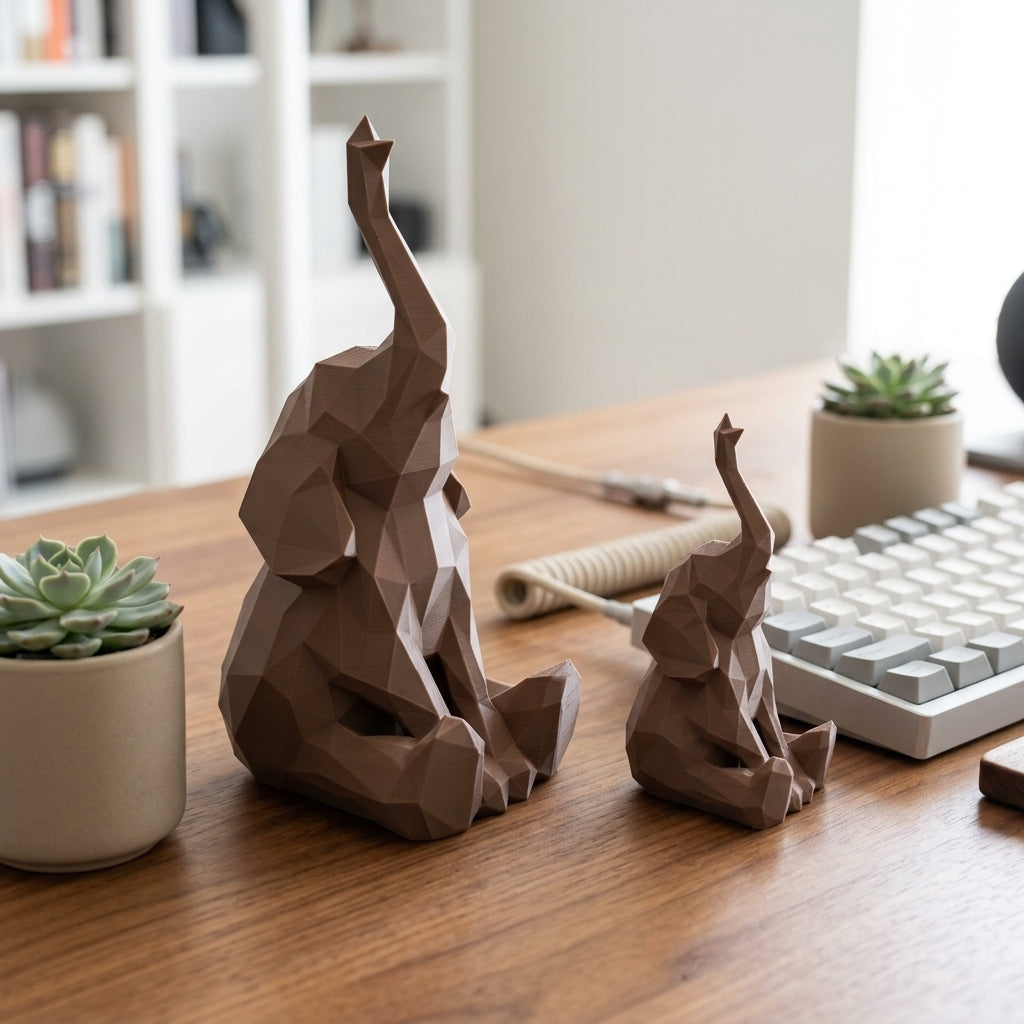 Sitting Elephant Sculpture - lifestyle image