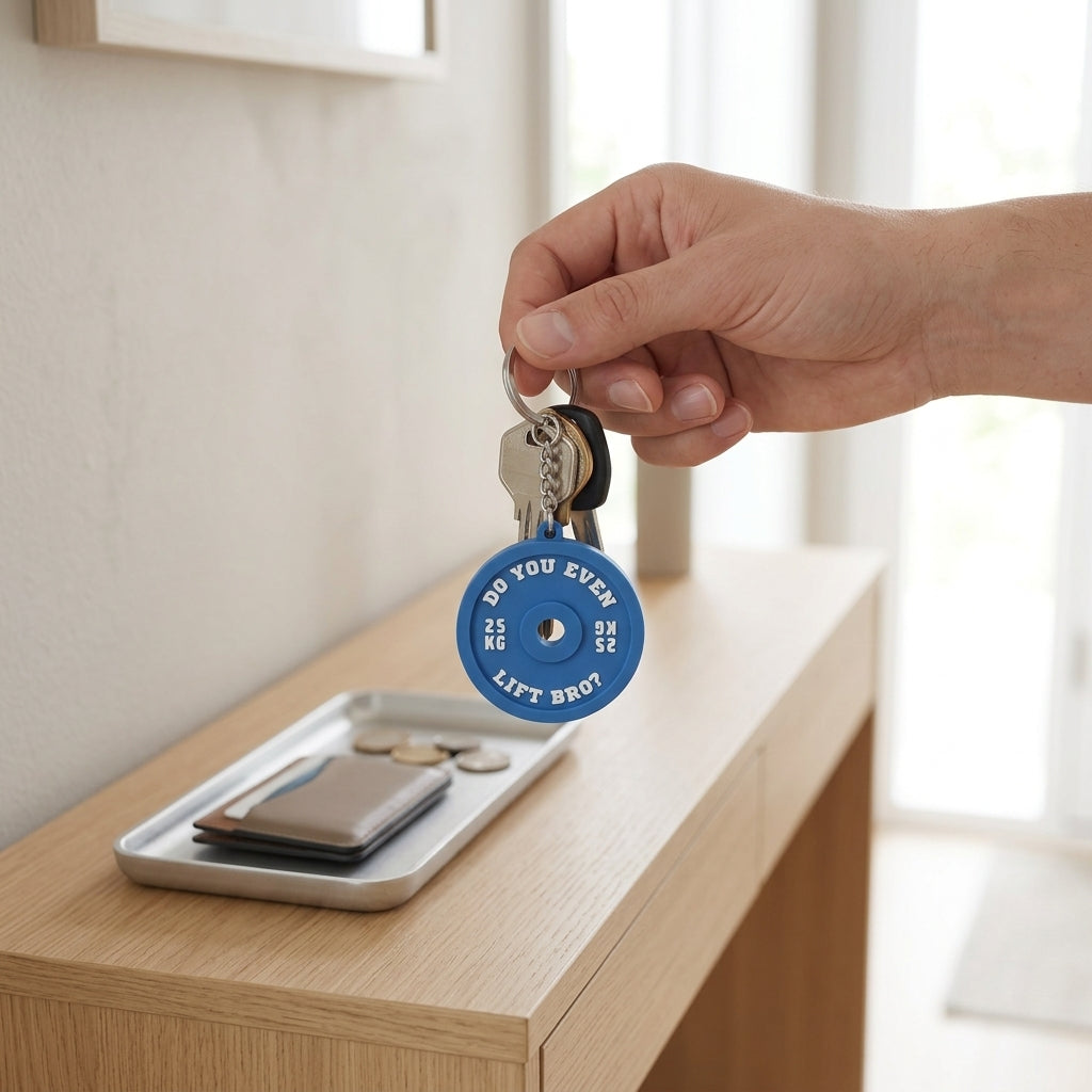 Weight Plate Keychain - lifestyle image