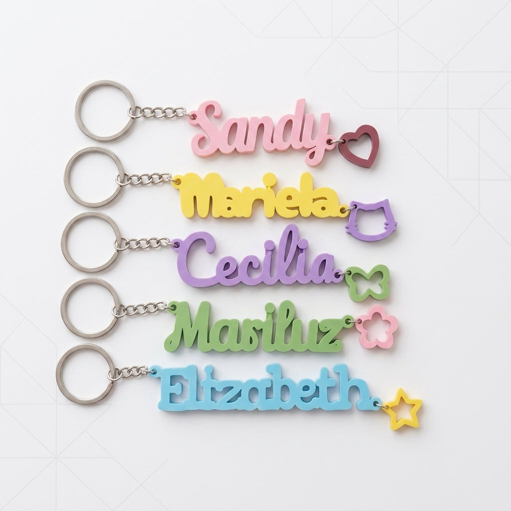 Custom Name Keychain - angle image