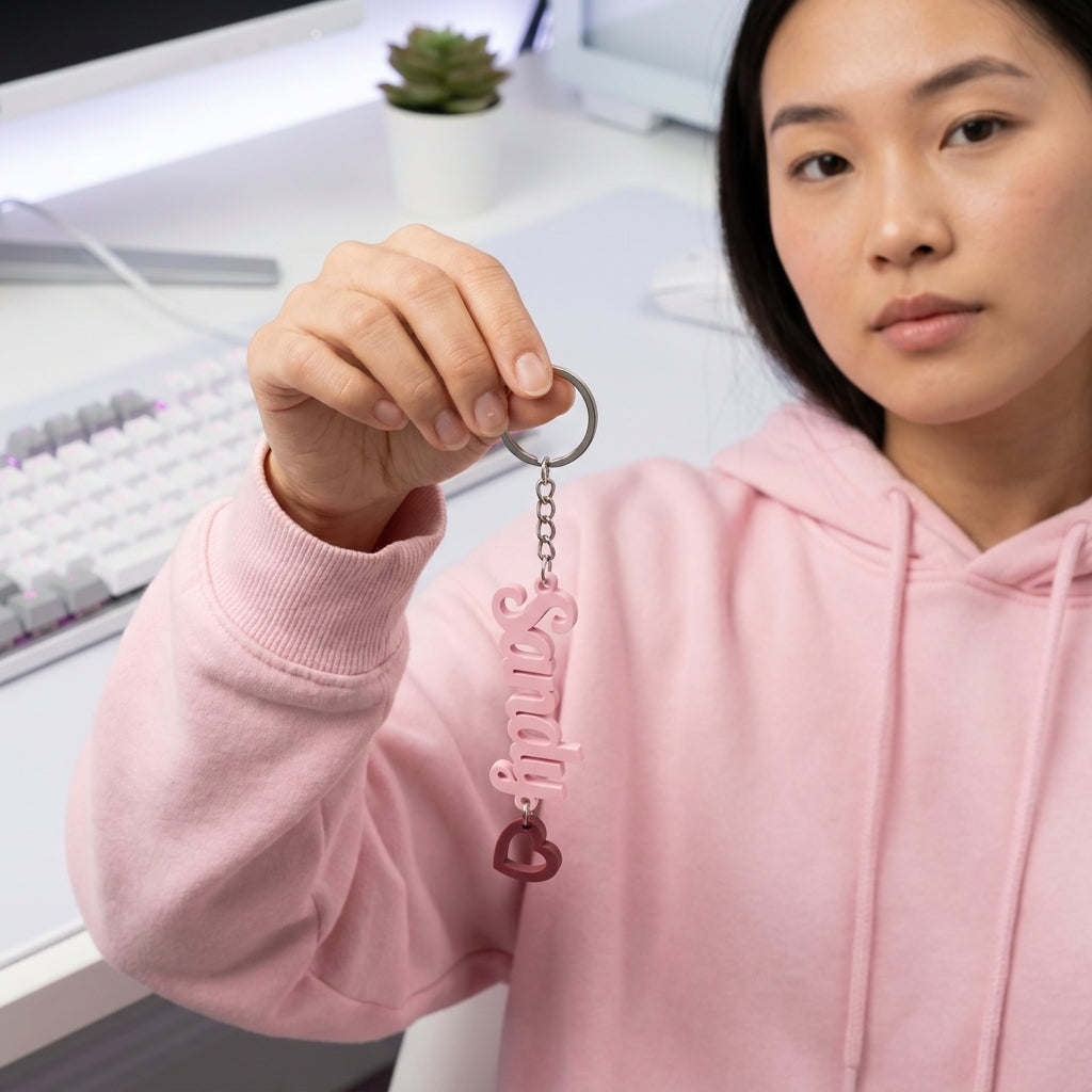 Custom Name Keychain - detail image