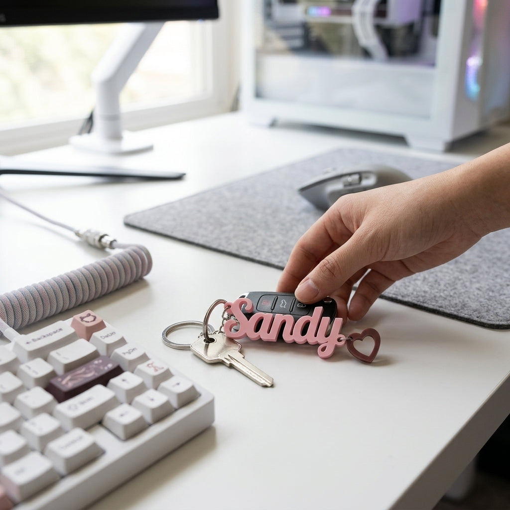 Custom Name Keychain - lifestyle image