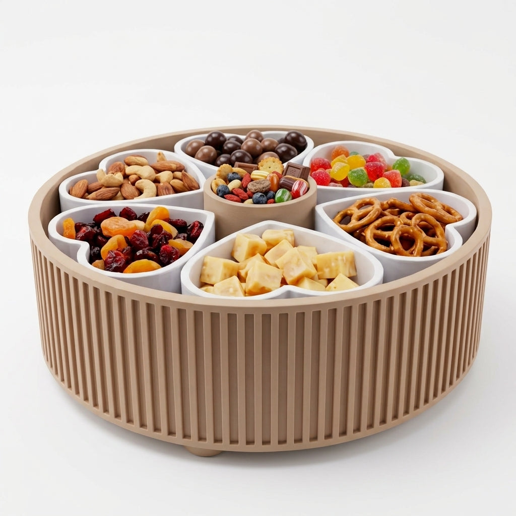 Heart Snack & Dip Serving Tray - main image
