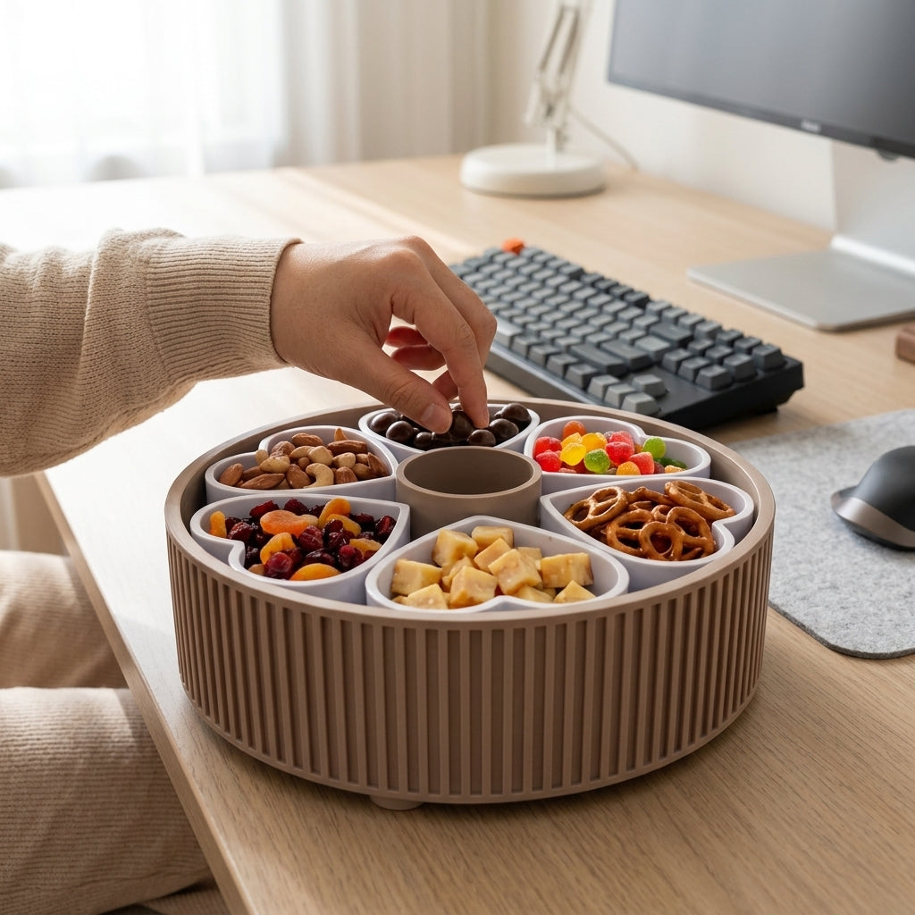 Heart Snack & Dip Serving Tray - lifestyle image