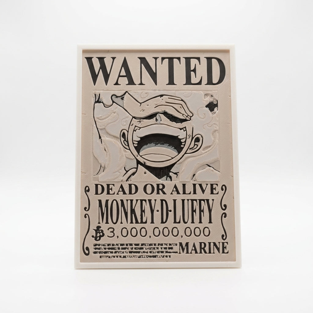 Monkey D Luffy & Roronoa Zoro Wanted Poster | One Piece Bounty 3D Wall Art