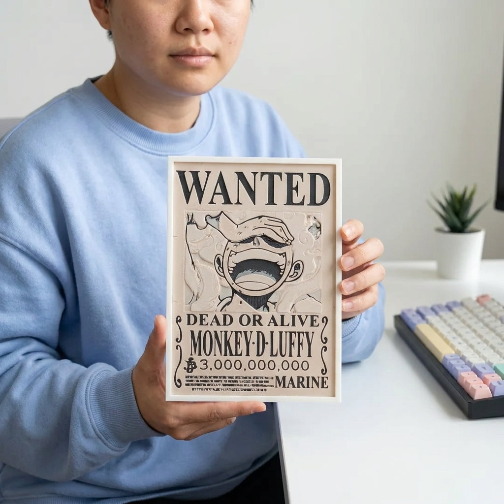 Monkey D Luffy & Roronoa Zoro Wanted Poster | One Piece Bounty 3D Wall Art